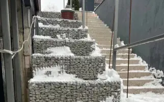 Сооружение из сварных габионов