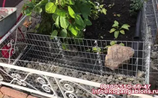 Подпорная стенка из сварных габионов